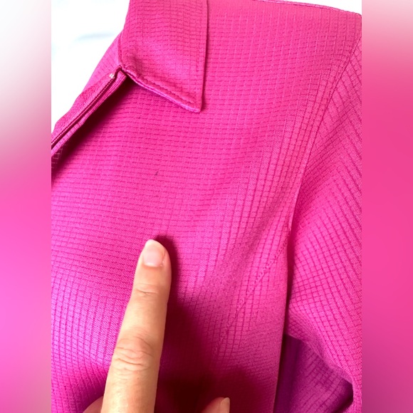 BERMUDA SANDS Pink Wick Away Performance Golf Jacket 1/4 Quarter Zip Textured - Picture 5 of 12